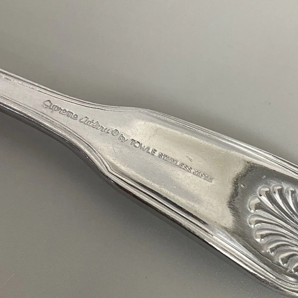 Supreme Cutlery Towle Japan Stainless Salad Small Forks Shell Pattern Set of 4